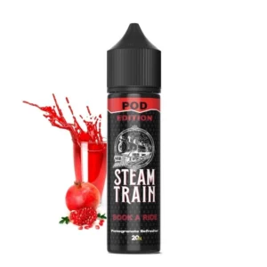 Book a Ride 20ml/60ml by Steam Train POD Edition – Υγρό αναπλήρωσης με γεύση δροσερό ρόδι σε μπουκαλάκι Chubby Gorilla.